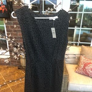 Ann Taylor LOFT Black Gray Leopard Print Dress